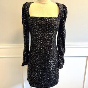 Audrey Parks by Francesca's Cocktail Dress | NWT | Black | Sequin | Velvet